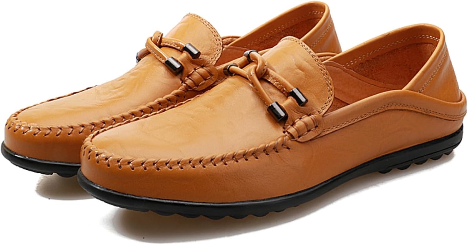 

Мужские стильные лоферы-слипоны, имитация кожи, лоферы с декоративными металлическими элементами, удобная повседневная обувь для ежедневного ношения и офиса Khwfjas, коричневый