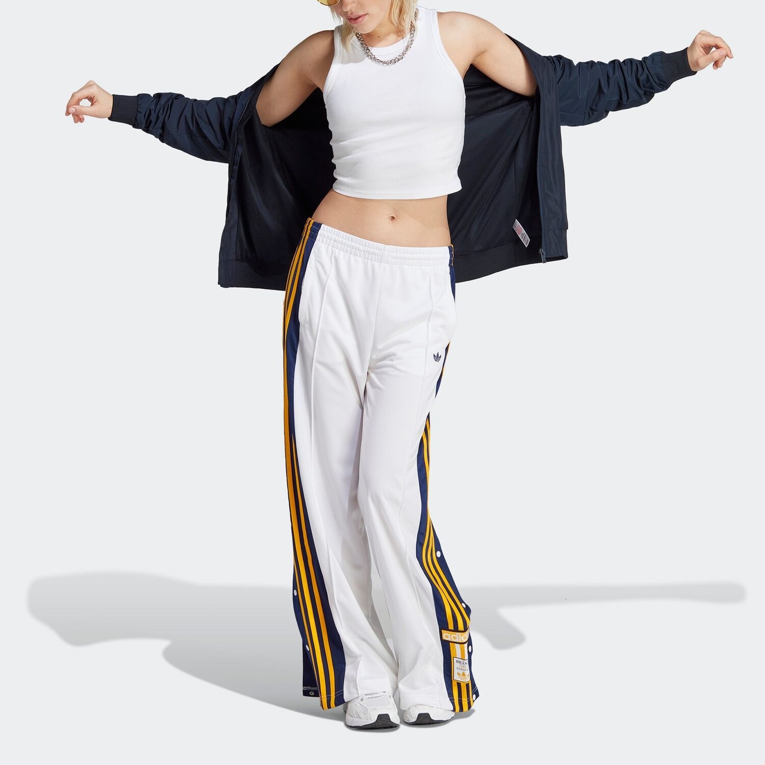 FIRABIRD Трикотажные спортивные штаны женские белые Adidas Originals — фото 2