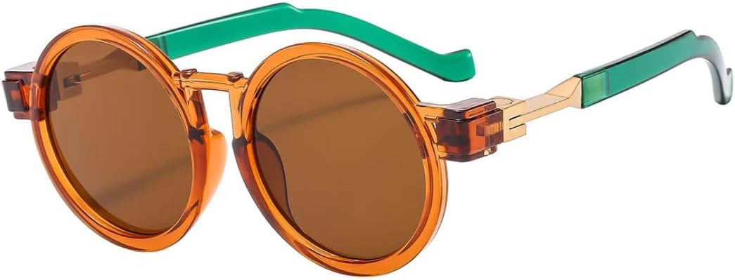 

Круглые женские солнцезащитные очки в стиле стимпанк, роскошные солнцезащитные очки с защитой от УФ-излучения UV400, модные дизайнерские мужские солнцезащитные очки SZVVBKK, Brown