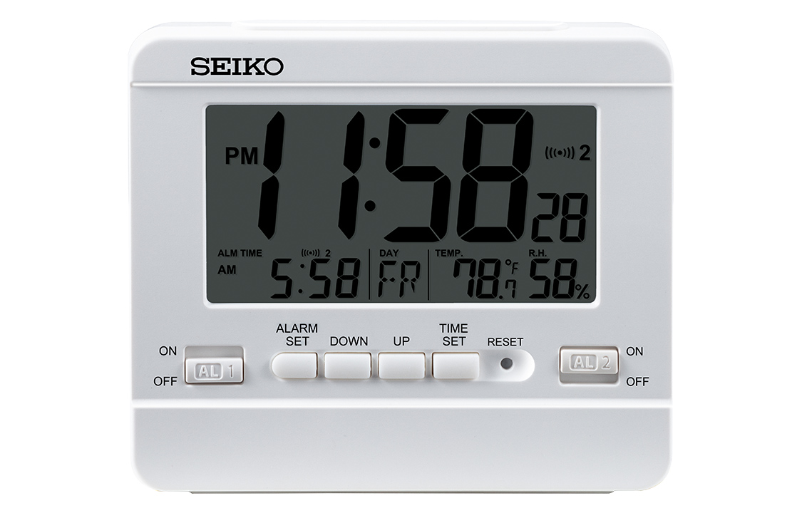 

SEIKO Часы Quartz Movement Alarm Clock Unisex White QHL086W