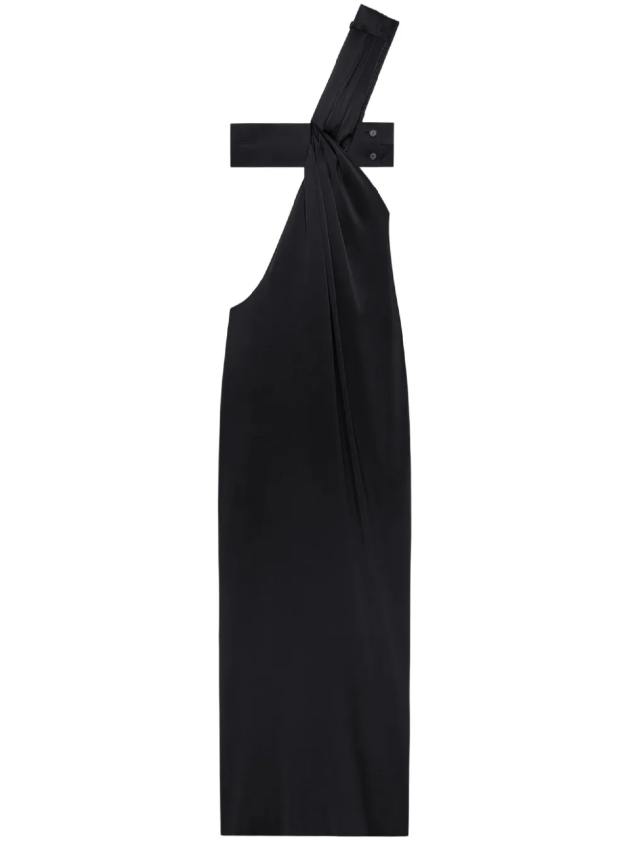 

Courrèges драпированное платье, черный