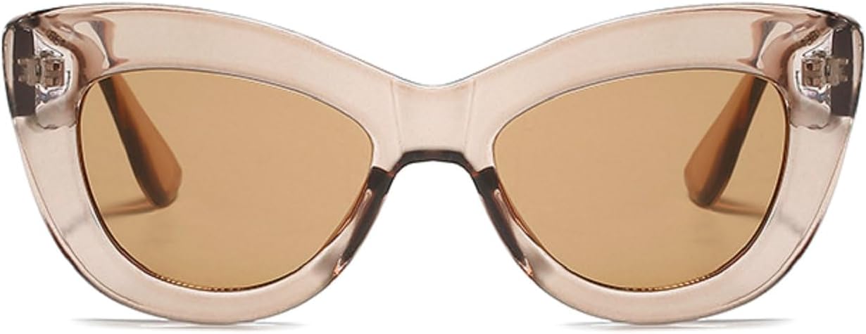 

Модные женские солнцезащитные очки «кошачий глаз» для мужчин, панк-стиль, роскошные женские солнцезащитные очки в стиле Y2K, винтажные очки, защита от ультрафиолета UV400 2816 Melrose, Brown