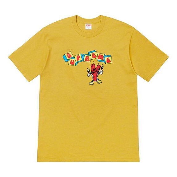 

Футболка ss19 dynamite tee printing short sleeve yellow Supreme, желтый