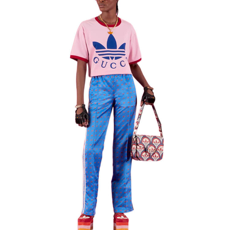 Футболка женская Adidas Originals X Gucci, розовый — фото 2