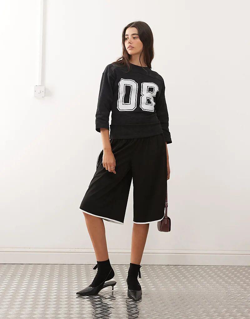 

Спортивный топ Lioness City с рисунком и рукавами 3/4, черный, 08