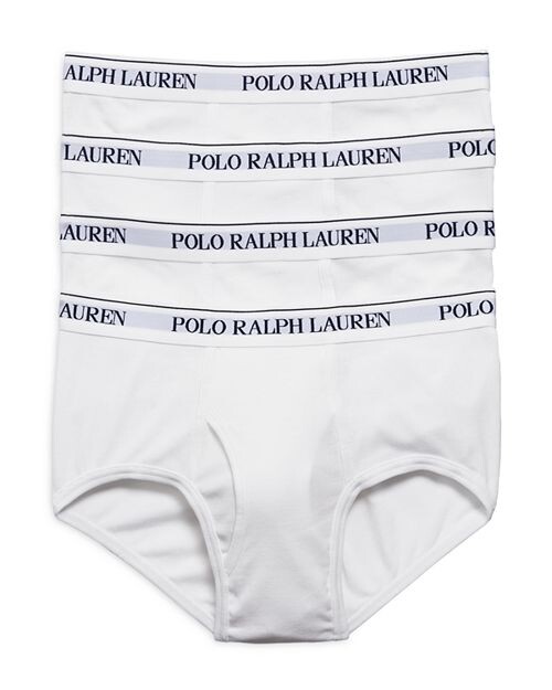 

Хлопковые трусы с поясом с логотипом, упаковка из 4 шт. Polo Ralph Lauren, цвет White