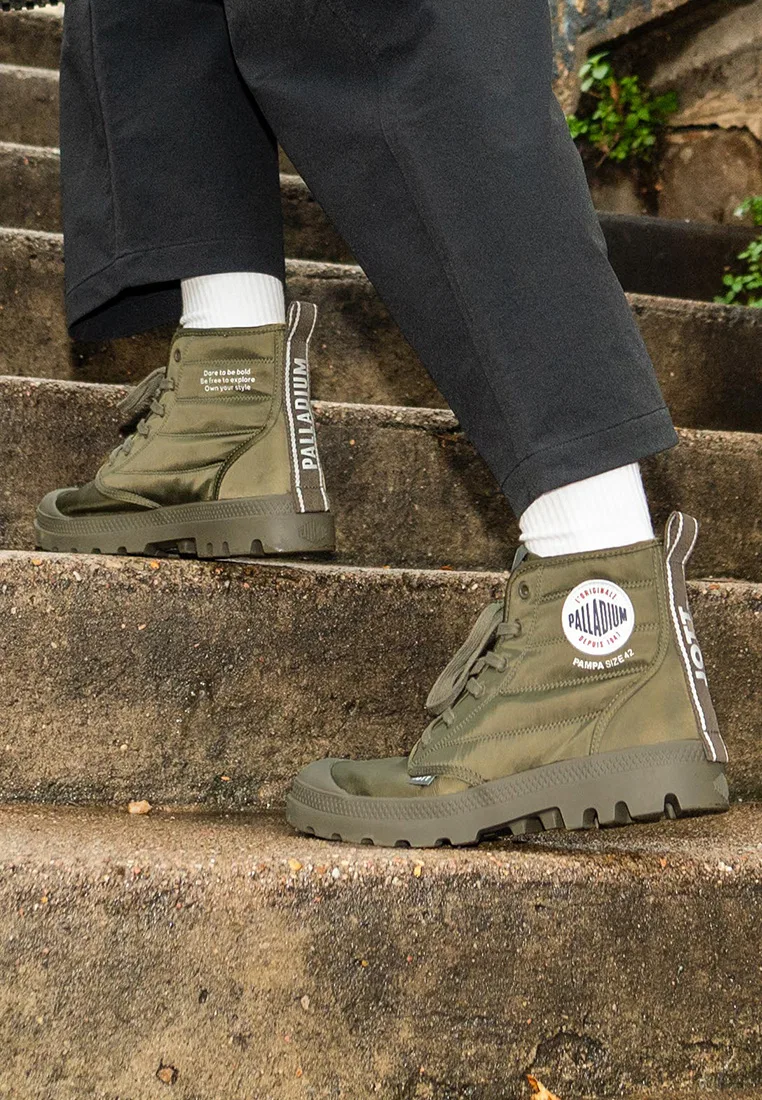 Кроссовки высокие, модель PAMPA HI DARE RHONA, UNISEX Palladium, зеленый — фото 3