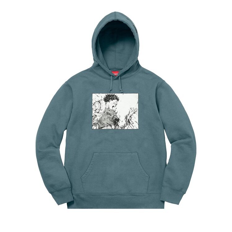 

Толстовка Supreme Akira Arm Hooded Sweatshirt Slate, синий