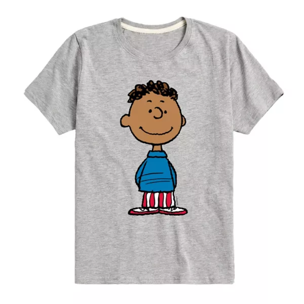

Футболка с изображением американского флага Peanuts Franklin для мальчиков 8-20 лет Licensed Character, серый