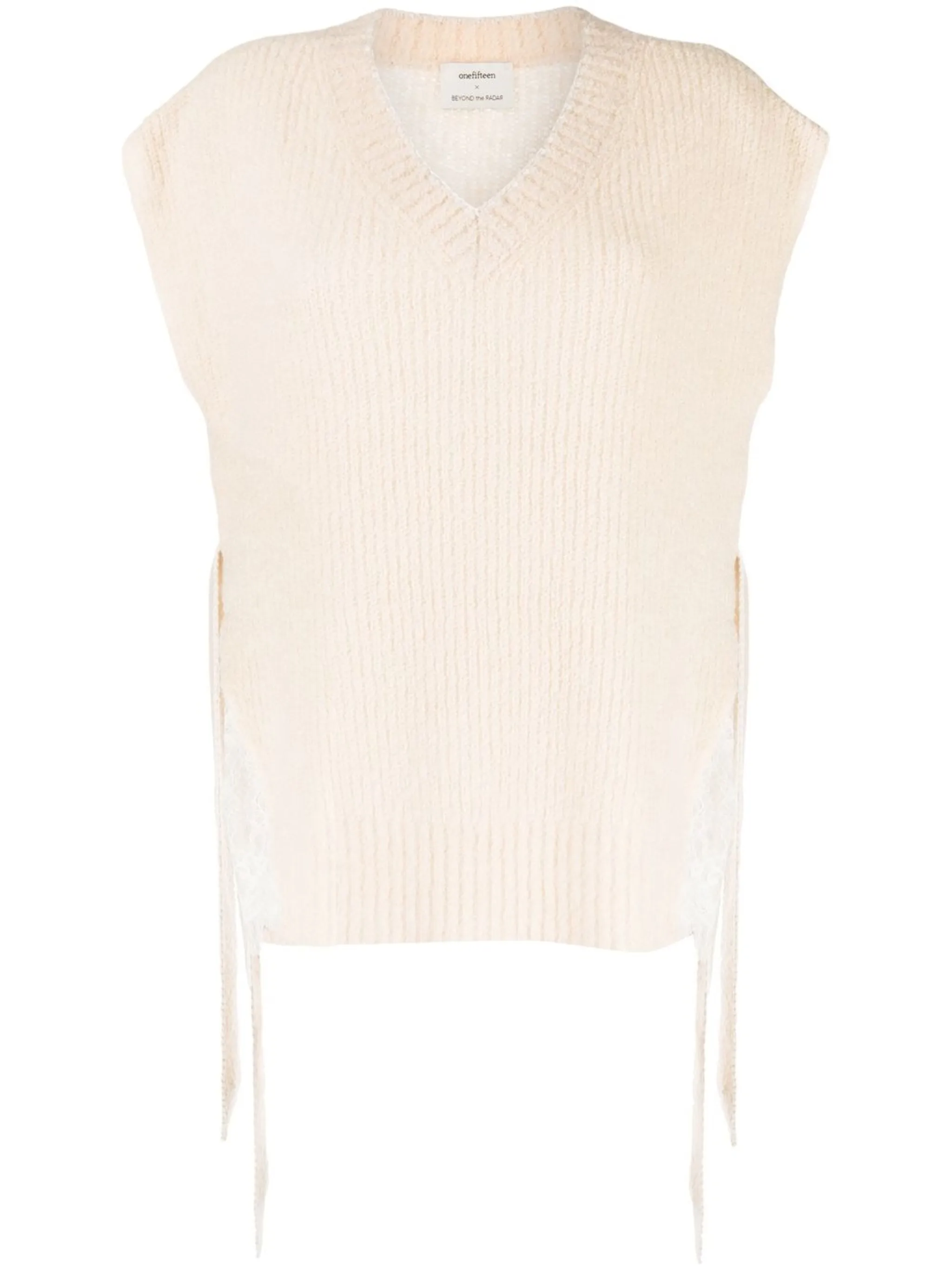 

Трикотажный топ с V-образным вырезом Onefifteen, бежевый