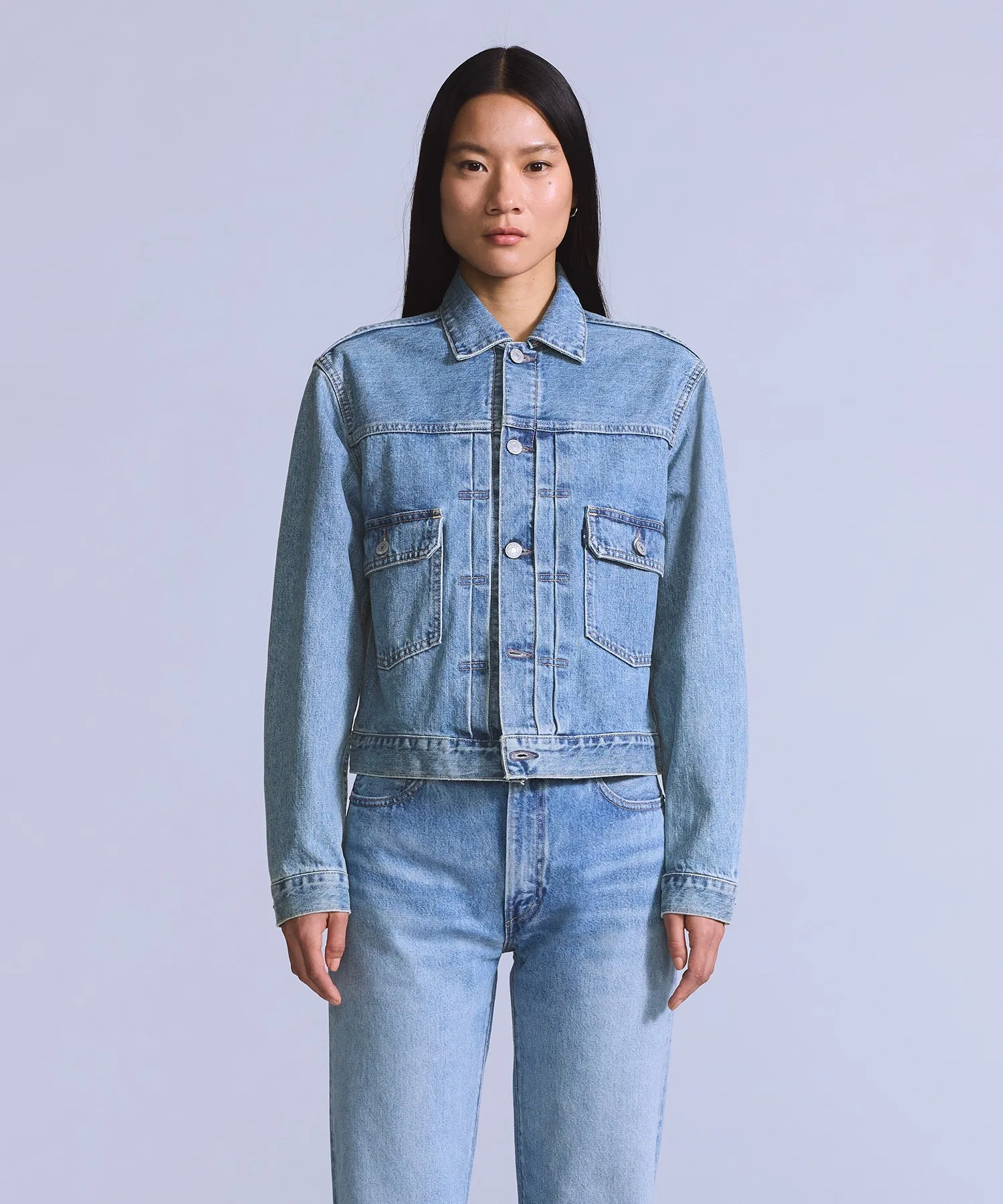 Джинсовая куртка Levi's BLUETAB™ TYPE II Trucker Jacket, светло-индиговый цвет, произведено в Японии.