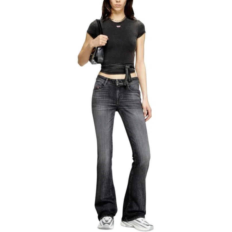 Джинсы bootcut Black DIESEL — фото 3