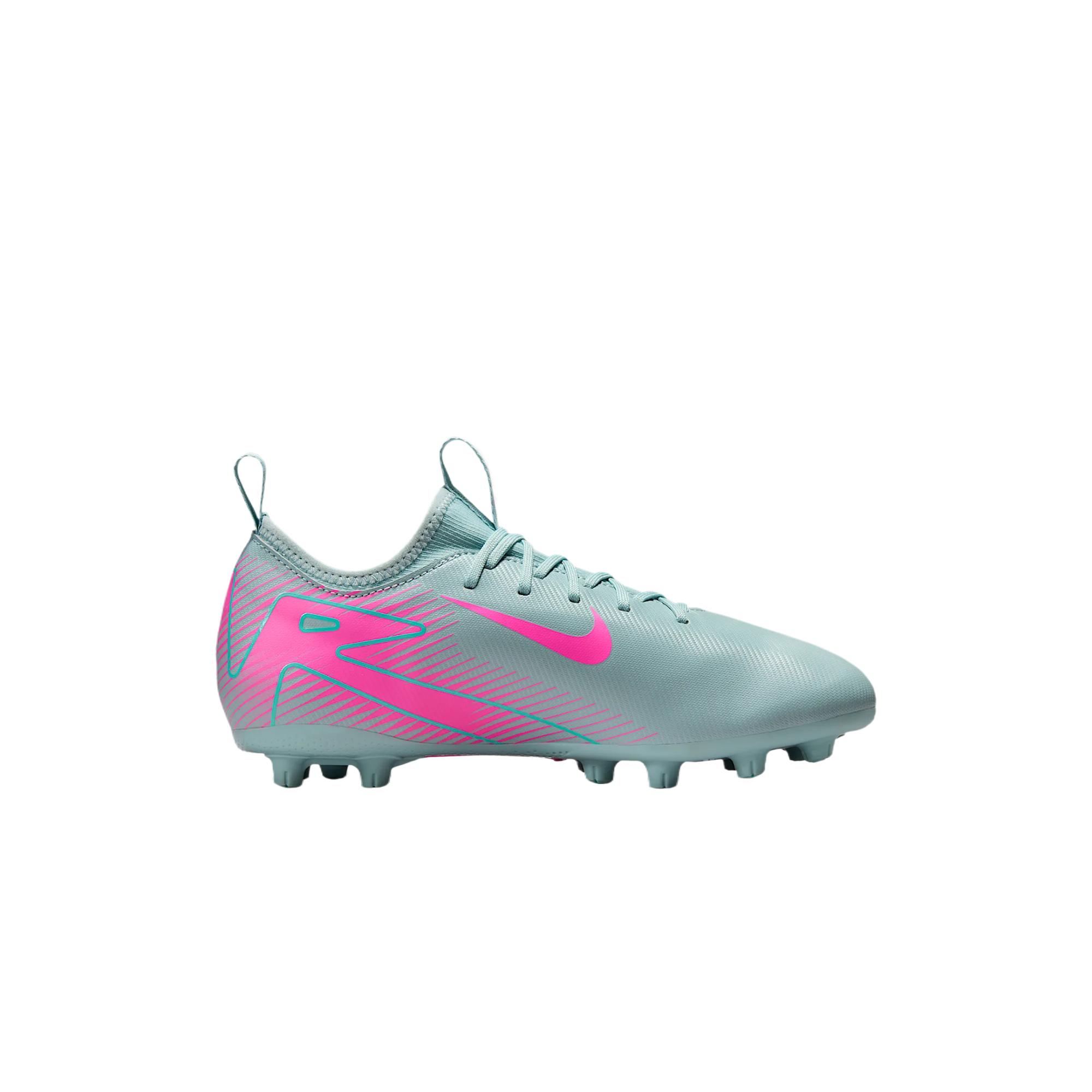 Nike Модель Mercurial Vapor 16 Academy низкие детские футбольные бутсы Cyan Pink — фото 2