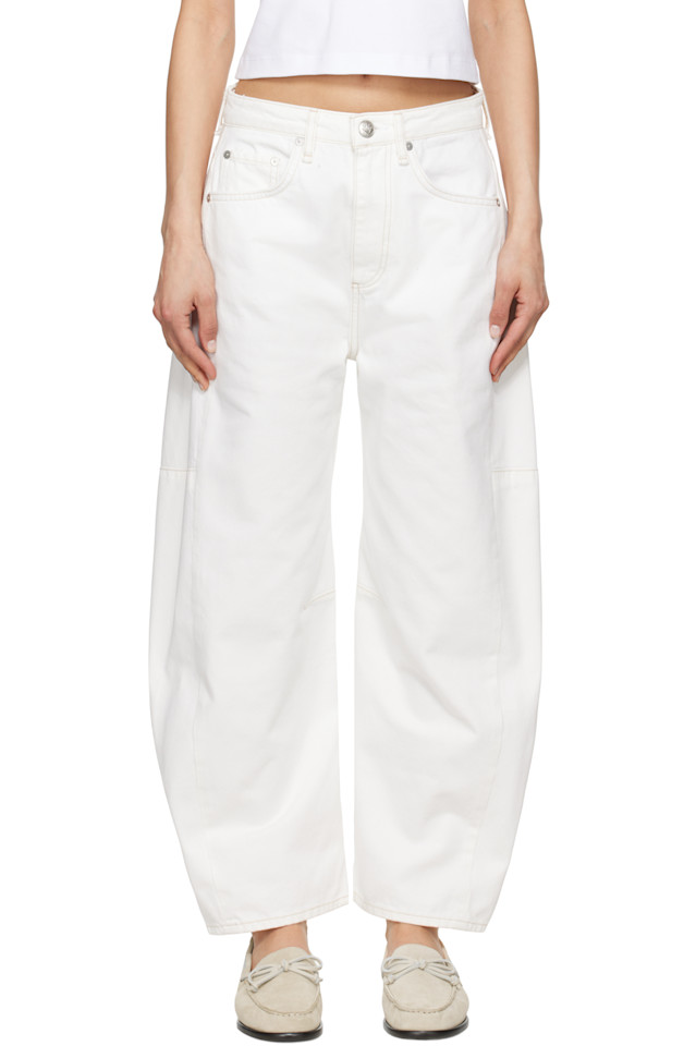 

Чарли бочкообразные джинсы до щиколотки Rag & Bone, белый