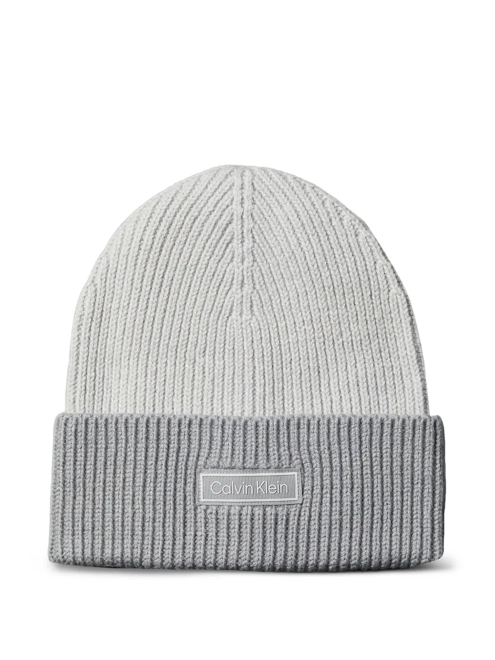 

Шапка бини в рубчик Calvin Klein, серый