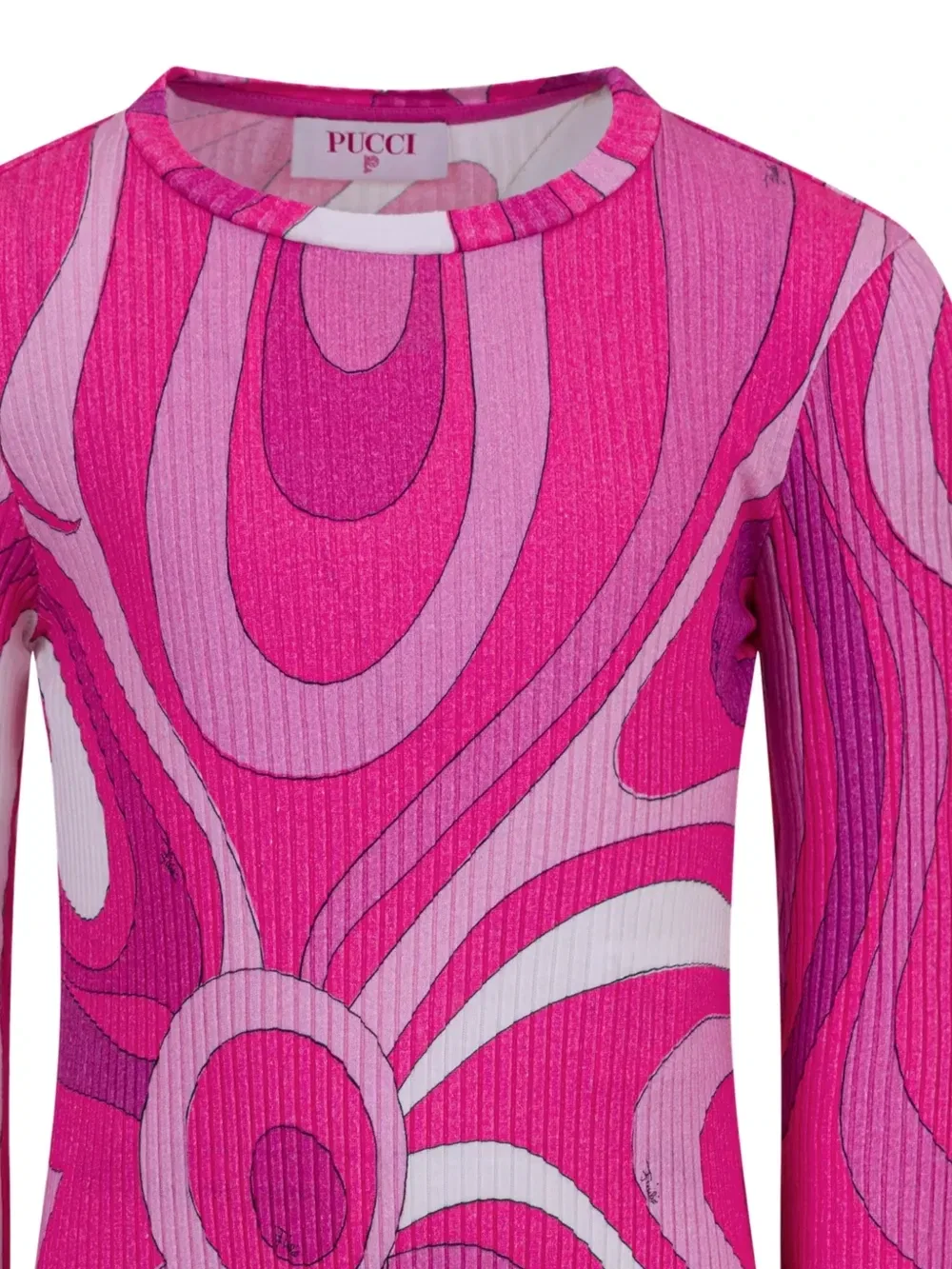 Боди с принтом Pucci Junior, розовый — фото 2