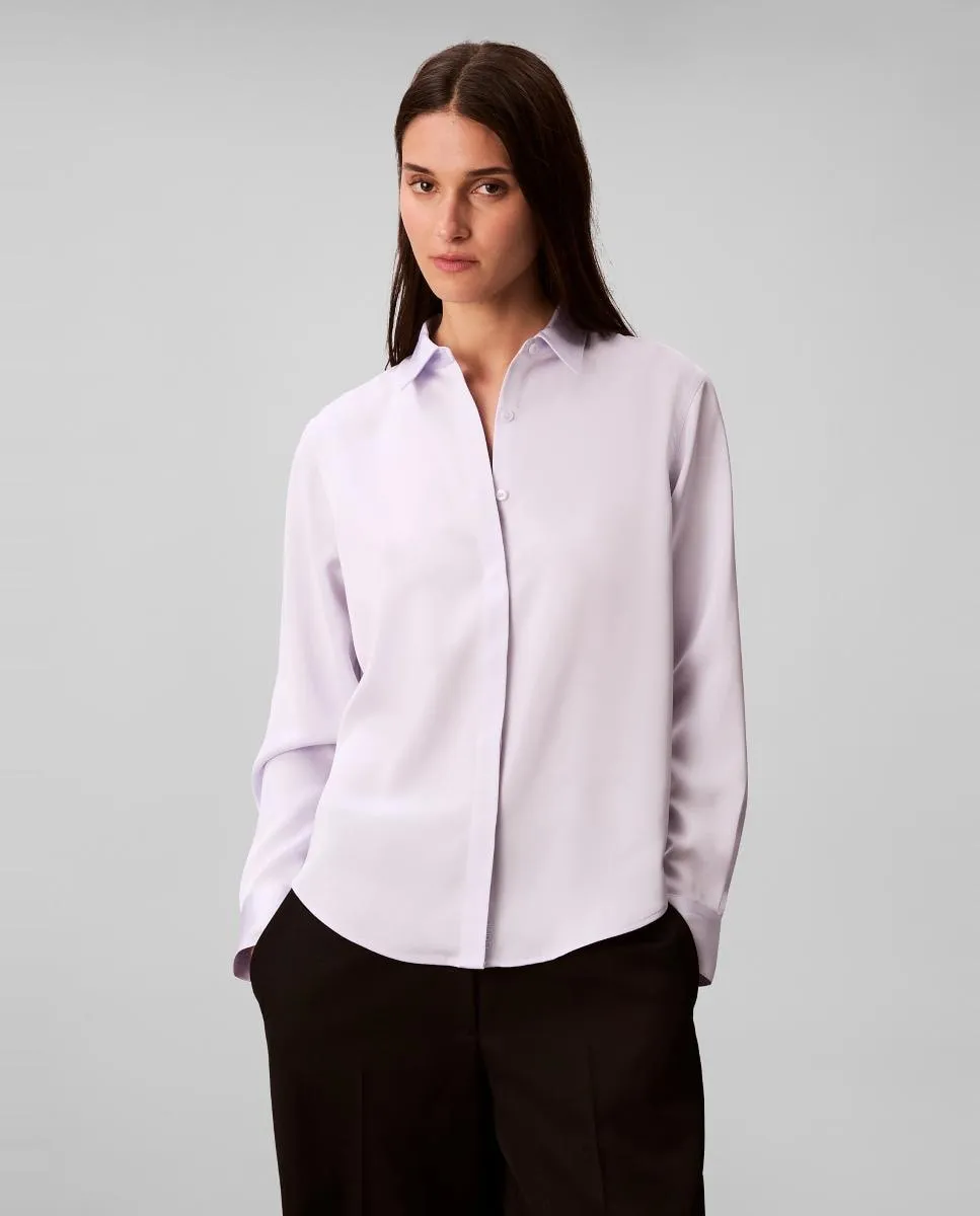 

Женская атласная рубашка Calvin Klein, сиреневый
