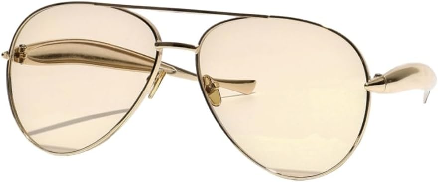 

Женские солнцезащитные очки-пилот большого размера, золотистая металлическая оправа, защита от ультрафиолета UV400, винтажный стиль, модные аксессуары UJNHGQ, C1 Gold Light Brown