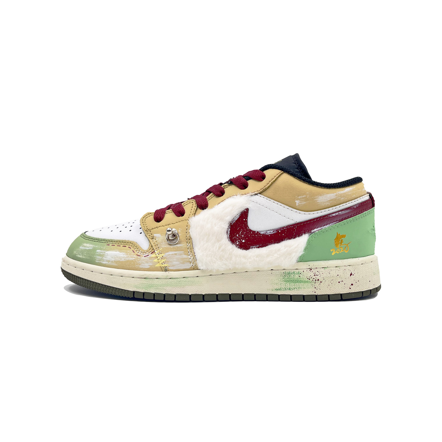 

Детские баскетбольные кроссовки Air 1 унисекс Jordan, красный зеленый