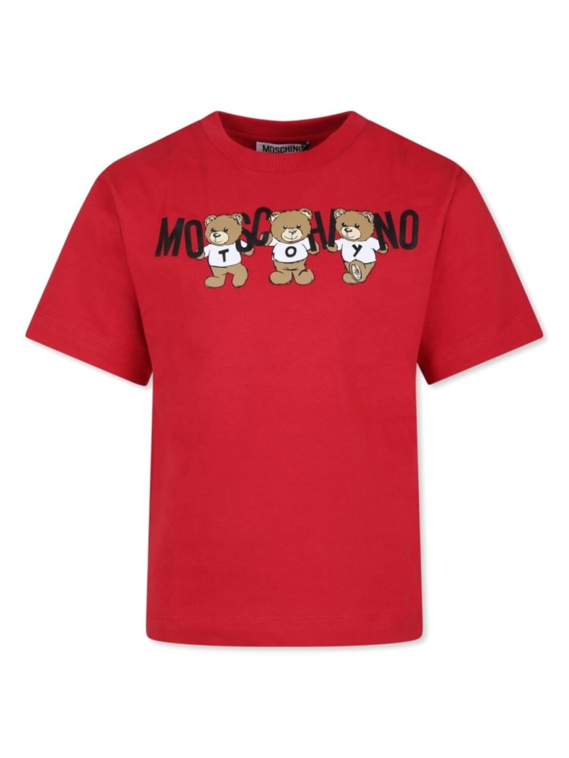 

Moschino Kids футболка из хлопка с логотипом, красный