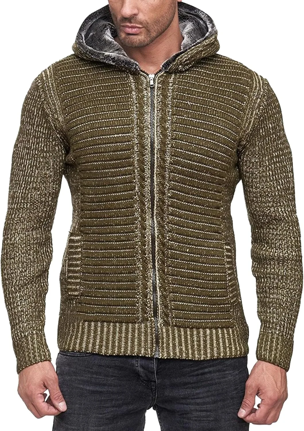 

Мужской худи-кардиган Full Zip Knit Slim Fit