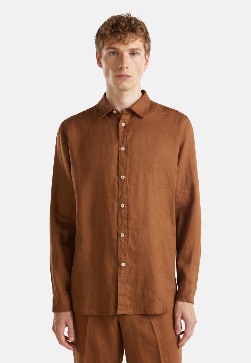 

Рубашка IN PURE United Colors of Benetton, коричневый