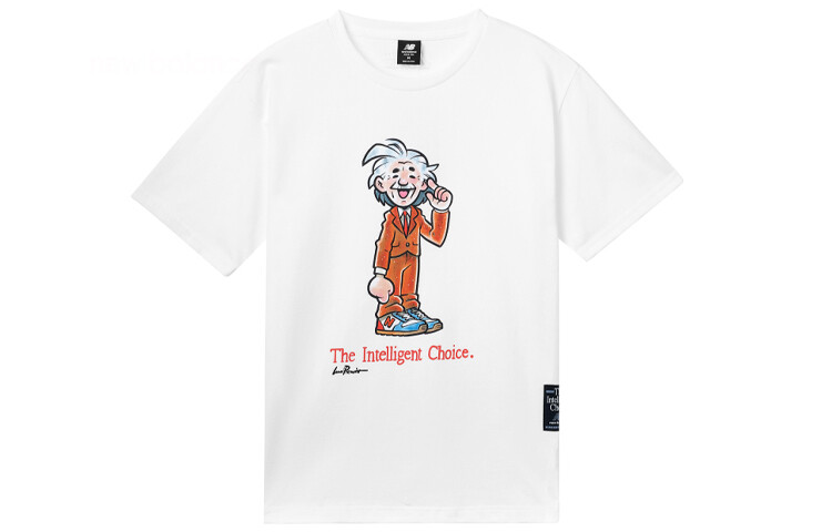 

Футболка с рисунком художника, мужская, белая New Balance, белый