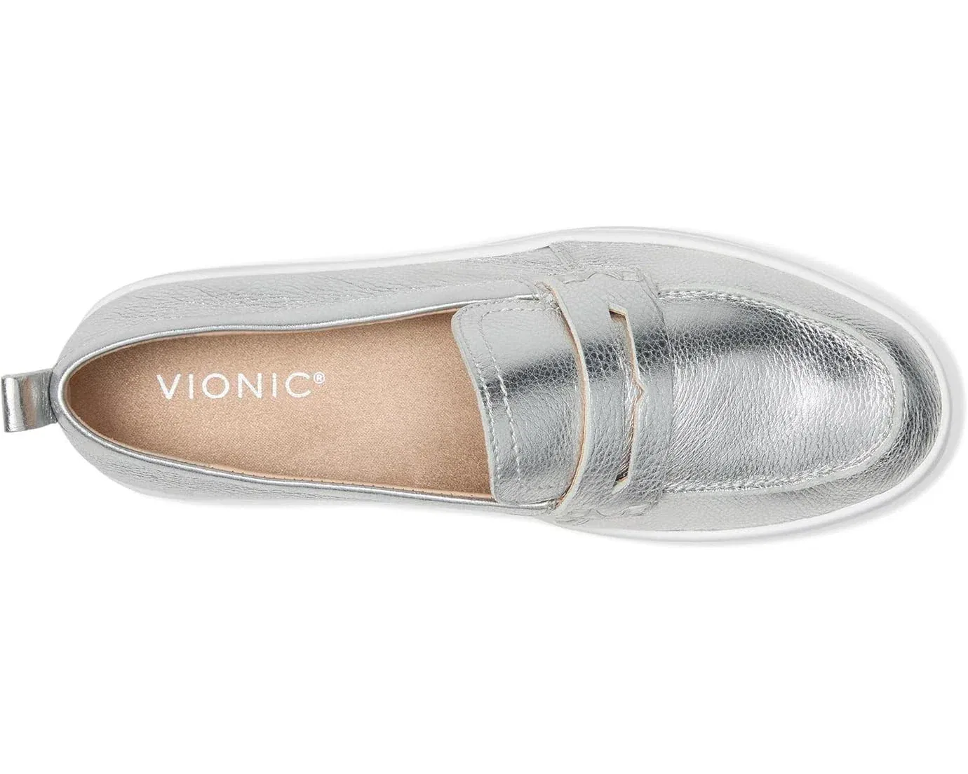 Мужские лоферы Vionic Uptown I6609L3021, серебристые, металлизированные, без шнурков, ZAP1949 — фото 3