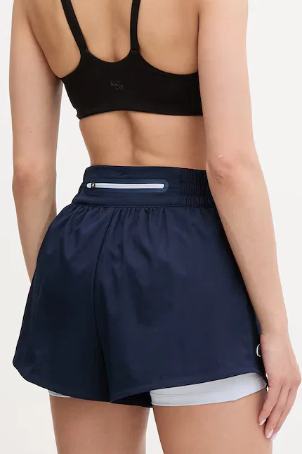 Шорты женские Lacoste, высокие свободные, синий — фото 3