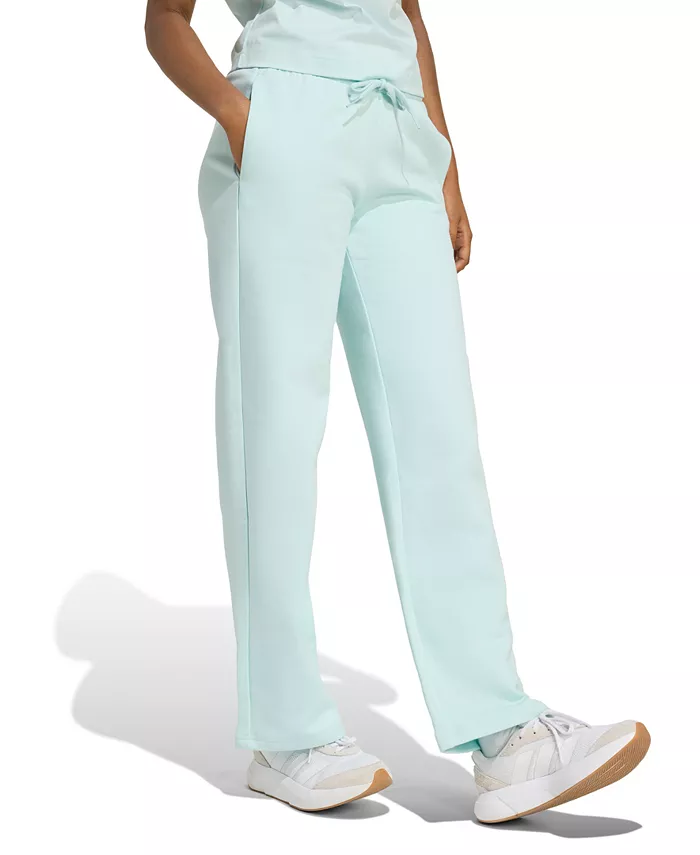 Женские брюки Essentials Feel Cozy Mid-Rise с открытым низом Adidas, зеленый — фото 2