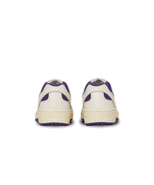 Мужские кеды из кожи CONVERSE WEAPON CC OX белые с фиолетовым — фото 4