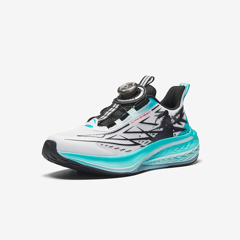 Детские кроссовки для бега Lurid Wave Mesh Rebound Breathable Lightweight Cushioning Low top Antakids, anta белый/danube синий-2 — фото 4
