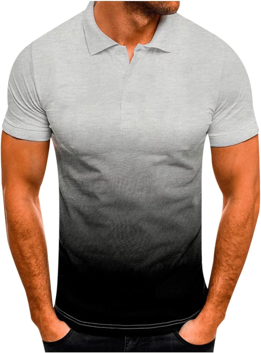 

Мужская футболка с градиентным принтом, Slim Fit NaRHbrg