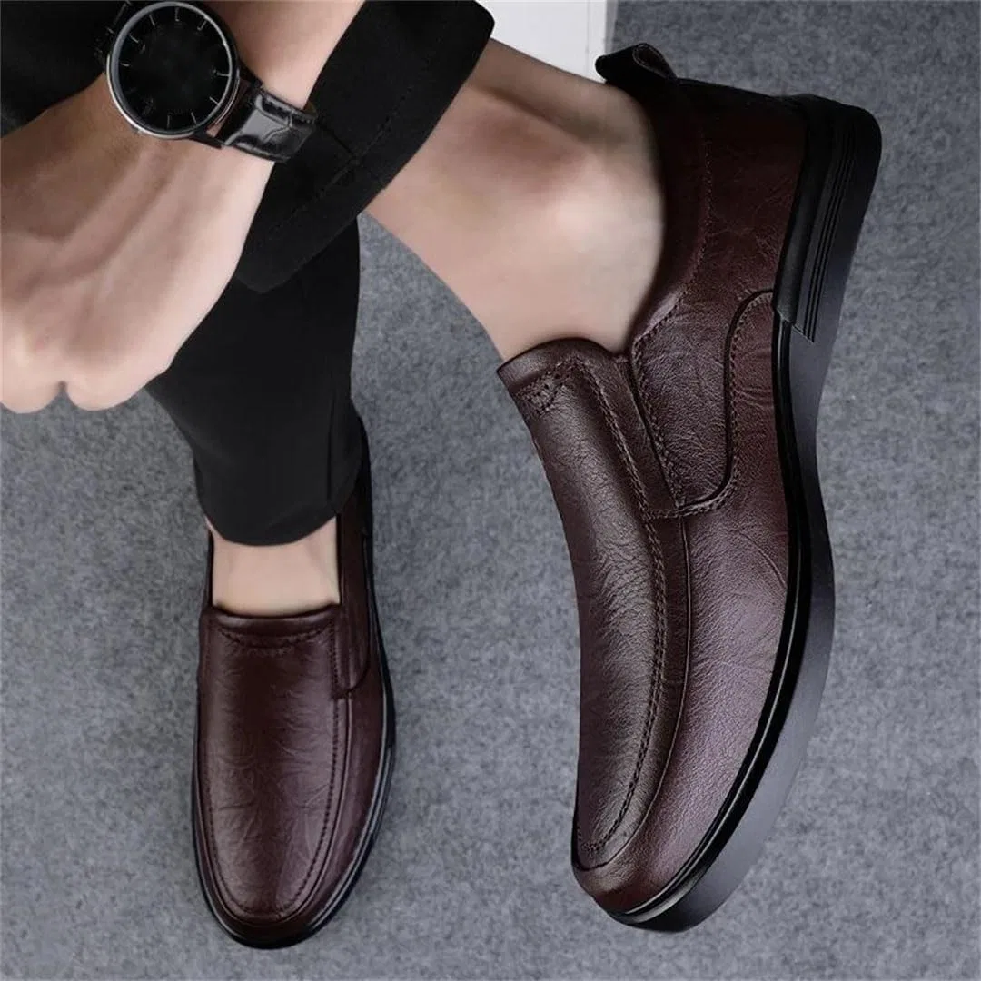 Лоферы кожаные мужские Luxury Comfortable Loafers, темно-коричневый — фото 4