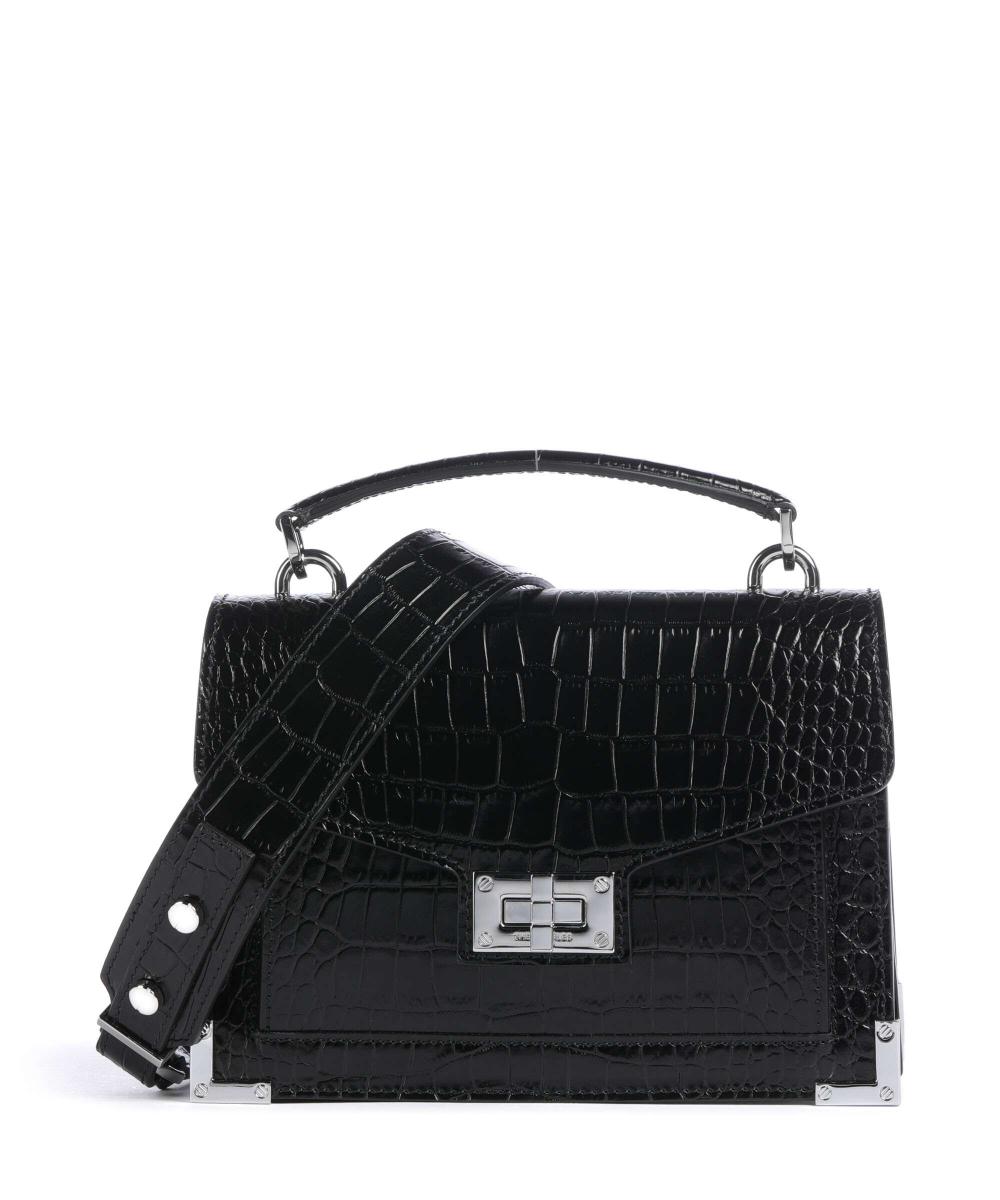 

Сумка через плечо Emily из тисненой коровьей кожи The Kooples, черный