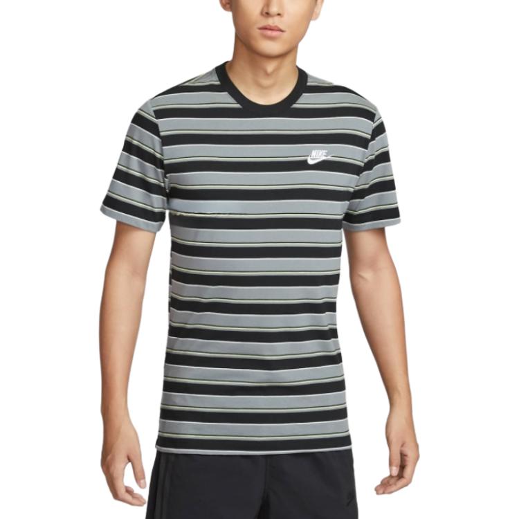 

Полосатая футболка Nike, черный/серый