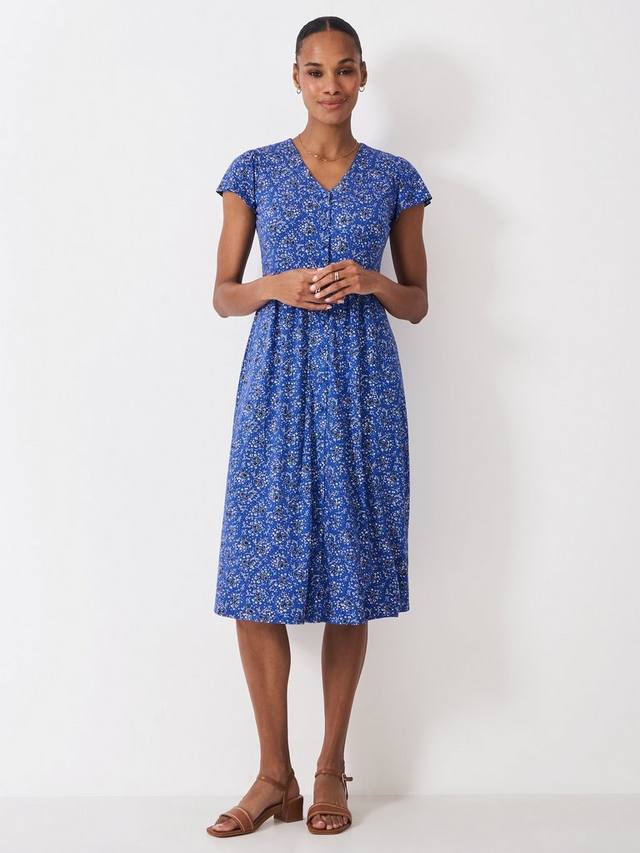 

Платье-рубашка Alyssia с цветочным принтом Ditsy Crew Clothing, Multi Blue