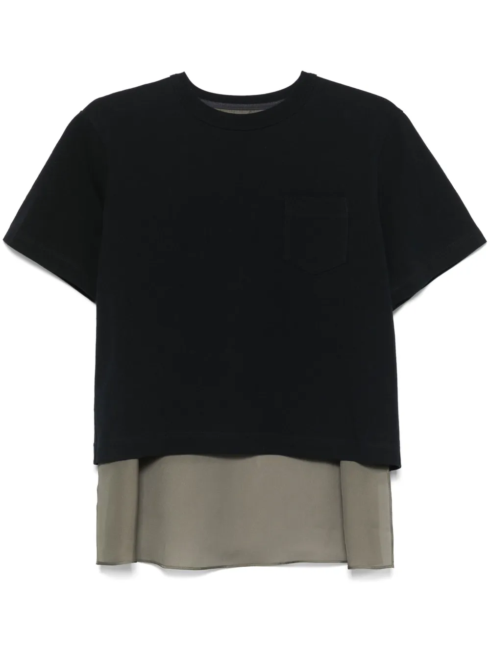 

Футболка со вставками Sacai, синий