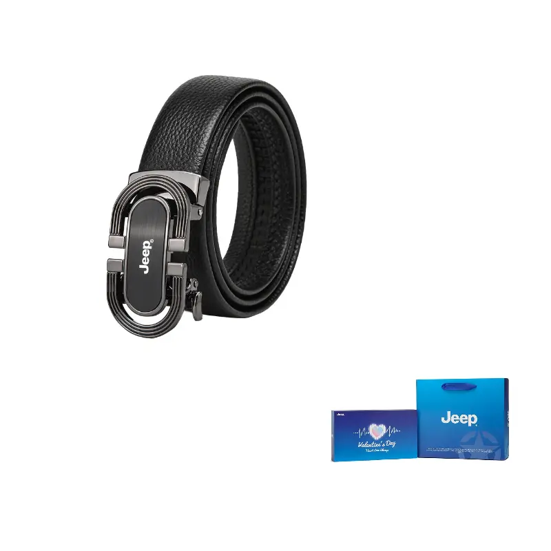 

Кожаный ремень мужской 3,5 см Jeep, litchi grain leather