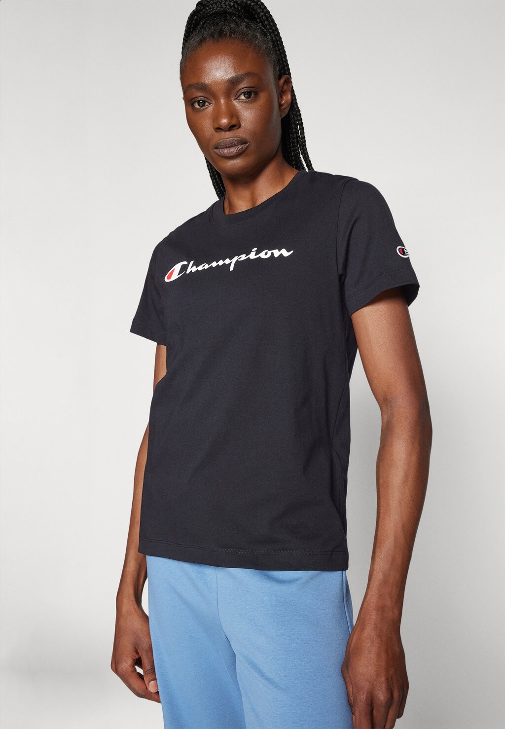 

Футболка с принтом ICONS CREWNECK CONTRAST LOGO Champion, черный