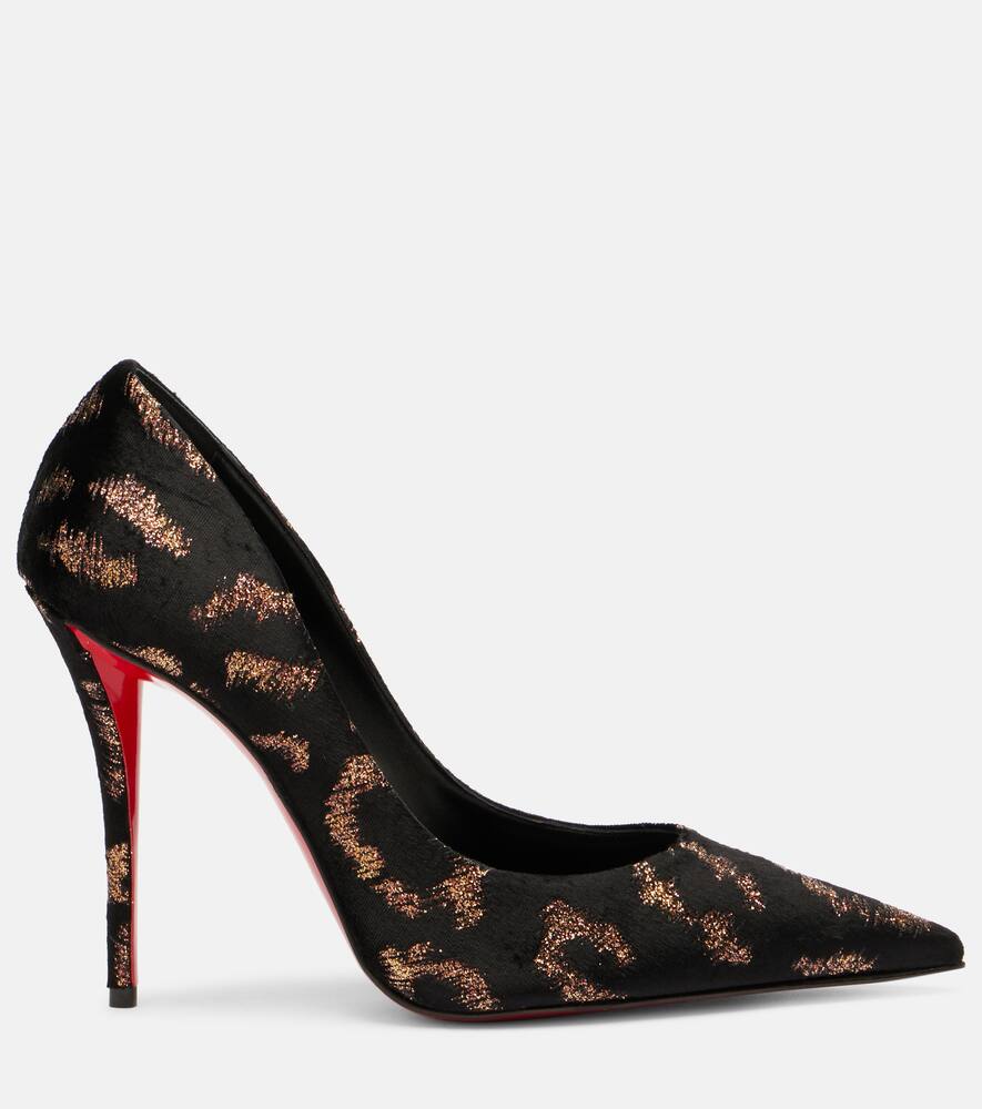Туфли-лодочки Miss Z из бархата с леопардовым принтом Christian Louboutin, Black Copper/Lin Black — фото 4