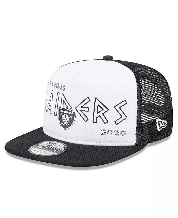 

Мужская бело-черная кепка Las Vegas Raiders Banger 9FIFTY Trucker Snapback New Era, белый