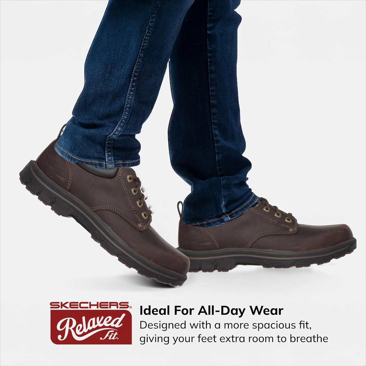 Мужские кроссовки Skechers Rilar Oxford, коричневый — фото 3