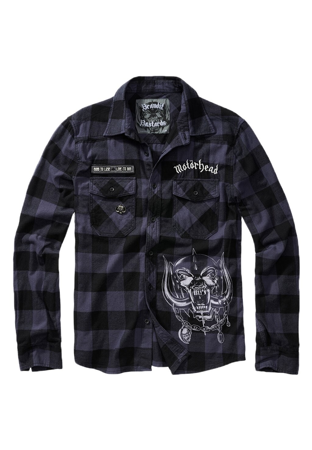 

Рубашка Motörhead Checkshirt Brandit, цвет black grey, Черный, Рубашка Motörhead Checkshirt Brandit, цвет black grey