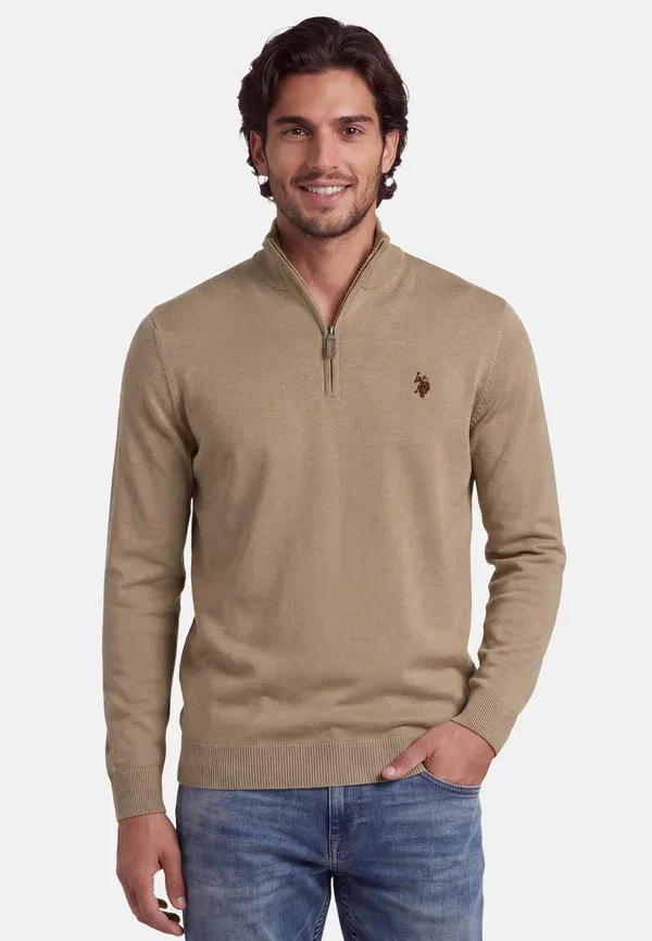 Джемпер Usknooxx U.S. Polo Assn., верблюжий меланж-коричневый