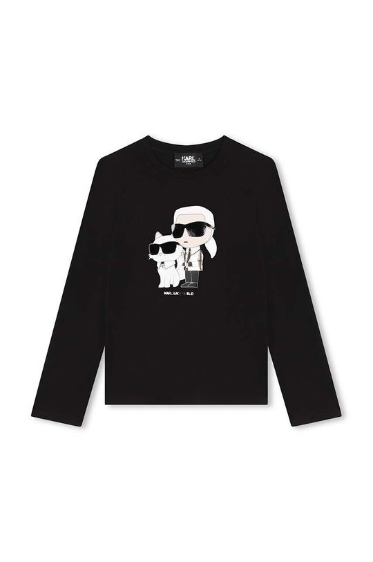 

Детский лонгслив Karl Lagerfeld, черный