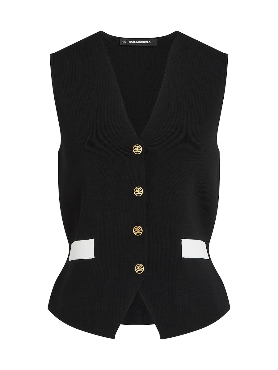 

Вязаный жилет Karl Lagerfeld, черный