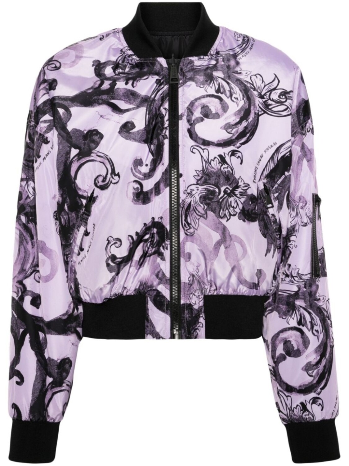

Versace Jeans Couture двусторонний бомбер Watercolour Couture, фиолетовый