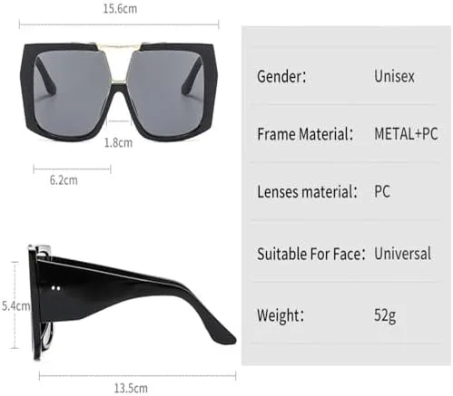 

Большие солнцезащитные очки для женщин, винтажный стиль, мужские солнцезащитные очки, зеленые очки с защитой от УФ-излучения UV400 (мужские и женские) MTZJH, White