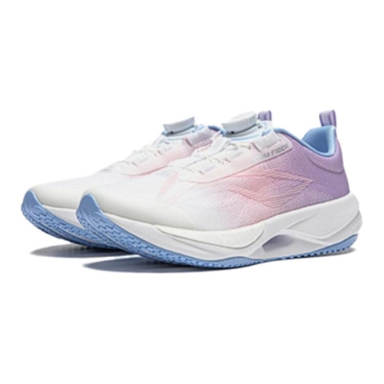 Супер легкие 21 детские кроссовки GS Low-top белые/фиолетовые Lining Young, фиолетовый — фото 3